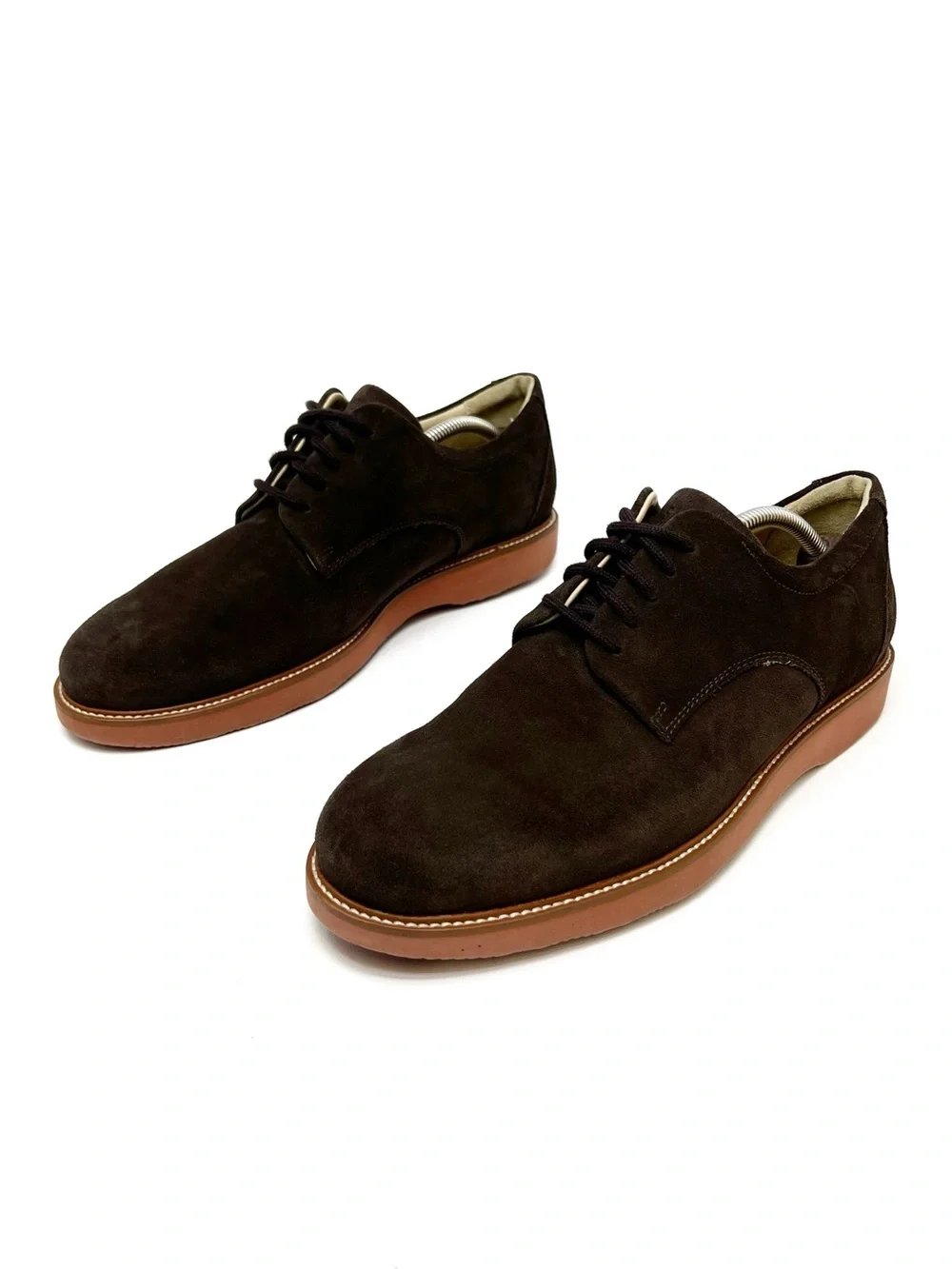 Samuel Hubbard Bucks Dark Brown Suede Plain Toe Derby Shoes Men's Size 10